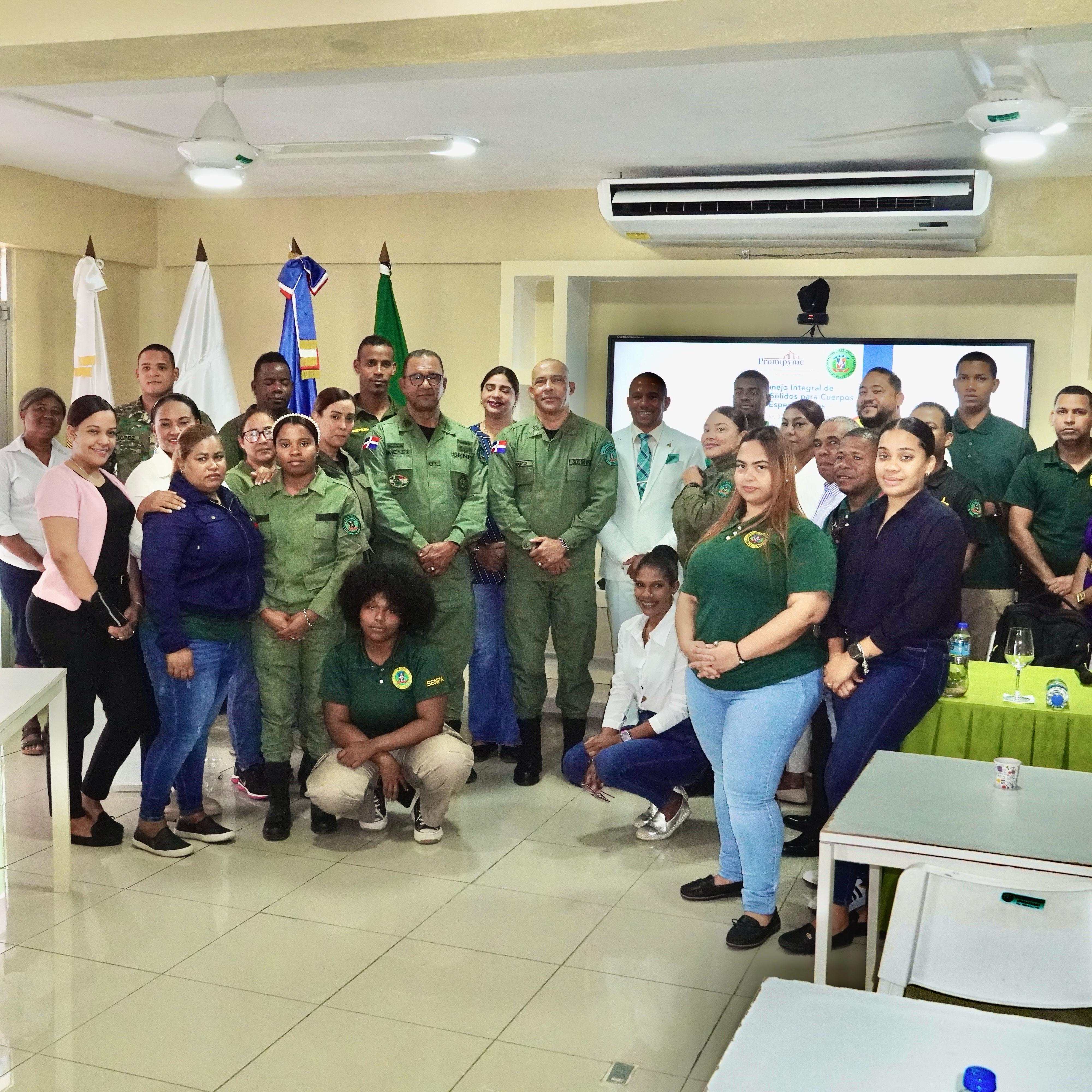 Promipyme realiza taller sobre Manejo Integral de Residuos Sólidos para cuerpos militares especializados
